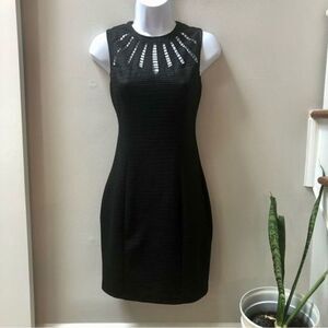 Guess black ribbed cutout‎ shift dress woman’s size 0